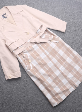 [艾]兰米特卖格子风衣女中长款韩版学院风森系气质T2011FY012J