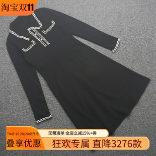 女装 新款 兰米特卖春季 门襟钉珠毛絮含棉针织连衣裙2RV4081480 五