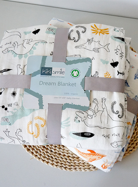 DEDEKIDS儿童被竹纤维纱布宝宝毯加大单人盖毯夏天空调房幼儿园被