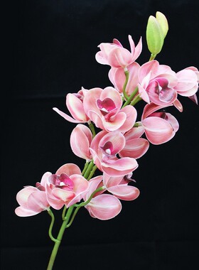 仿真15头小蕙兰手感3D打印单只摄影道具家居装饰客厅桌面花瓶摆放