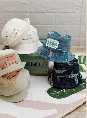 娃用多款渔夫帽牛仔灯芯绒棉麻日常帽子BJD22-23头围75叔叔68尺寸