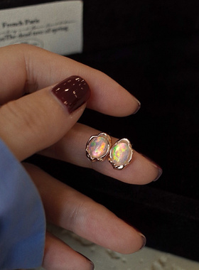 墨尔本小众牌 出口单剩余客供原料 白日梦欧泊耳环