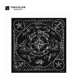 THECOLOR 海盗骑行围脖纯棉方巾摩托车嘻哈面巾头巾 BANDANA美式