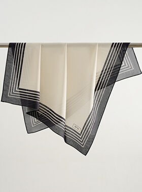 THECOLOR BANDANA法式老钱风丝巾高级大方巾艺术感头巾抹胸女披肩