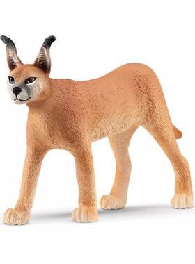 德国Schleich思乐狞猫妈妈14867狞猫宝宝14868野生动物模型玩具