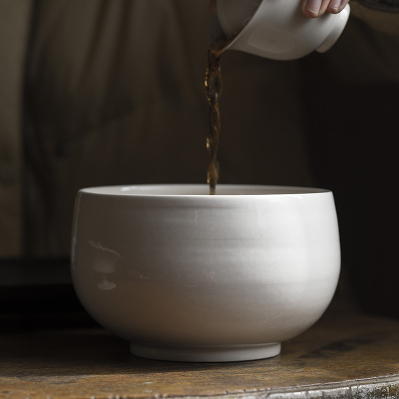 元无茶洗缸山色陶瓷茶洗轻奢高端草木灰笔洗缸建水水洗茶道废水杠