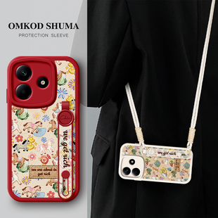 佳朗适用于红米K90手机壳K80新款K70腕带K60支架note15可背pro挂绳Turbo女生11防摔14保护套12复古小马猫咪13