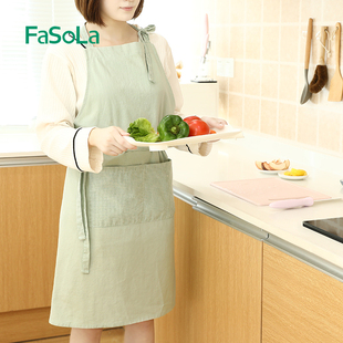 FaSoLa 纯棉围裙袖套 家用厨房防油防尘时尚可爱工作服烧菜衣服