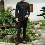 中式婚宴高端礼服个性设计纽扣西服套装婚宴礼服西服670/P240，男装西服，电商A428