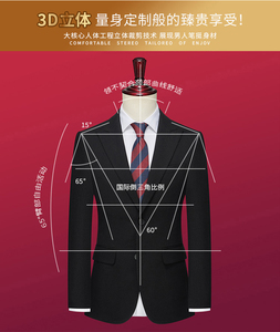 婚宴高端双扣西服套装 枪驳领套装 新郎西服  GD006/P280图片