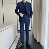 休闲顺滑男士双扣西服经典暗格西装西裤两件套LJT160/P230，男装西服套装，电商A428