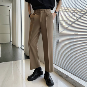 街头时尚 纯色垂感面料 男士大直筒休闲裤 阔腿裤   K831/P85图片