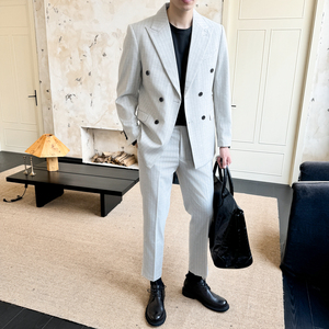 礼服套装 晚宴套装男士修身双排扣装套装   LJT1904/P240图片
