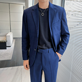 休闲顺滑男士双扣西服经典暗格西装西裤两件套LJT160/P230，男装西服套装，电商A428