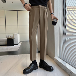 街头时尚 纯色垂感面料 男士大直筒休闲裤 阔腿裤   K603/P75图片