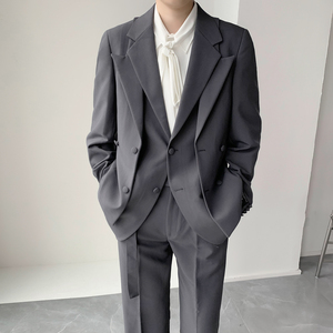 街头时尚 双叠设计 宽松西装  时尚西服套装 XZ831/P280图片