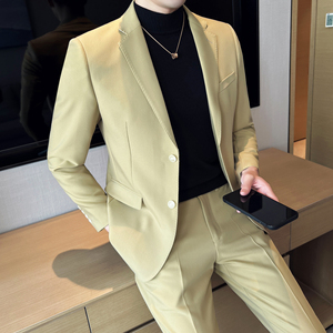 男士双扣西服套装  三色弹力面料西服  新郎西服套装 LJT902/P240图片