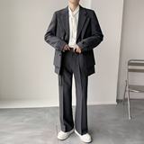 男生街头时尚双叠设计宽松西装时尚西服套装XZ831/P280，男装西服套装，电商A428