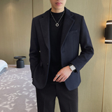 轻熟风百搭加厚羊毛面料修身双扣休闲西服御寒西装DXZ911/P190，男装西服套装，电商A428