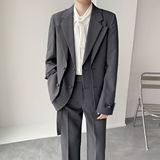 男生街头时尚双叠设计宽松西装时尚西服套装XZ831/P280，男装西服套装，电商A428