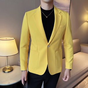 男士单扣西服套装  弹力面料 四色 主持人单西装  dx916/P160图片