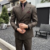 男士修身双排扣装套装三个颜色礼服套装晚宴套装LJT1917/P240，男装休闲套装，电商A428