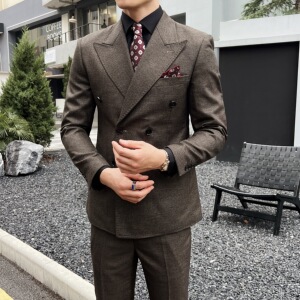 男士修身双排扣装套装 三个颜色 礼服套装 晚宴套装 LJT1917/P240图片
