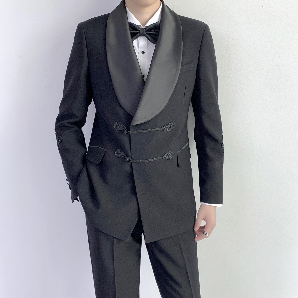 奢华婚礼风男士结礼服套装晚宴套装两件套LJT805/P260,男装休闲套装,电商A428