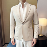 男士单扣西服颜色靓丽弹力修身西服主持人单西装dx916/P160，男装西服套装，电商A428