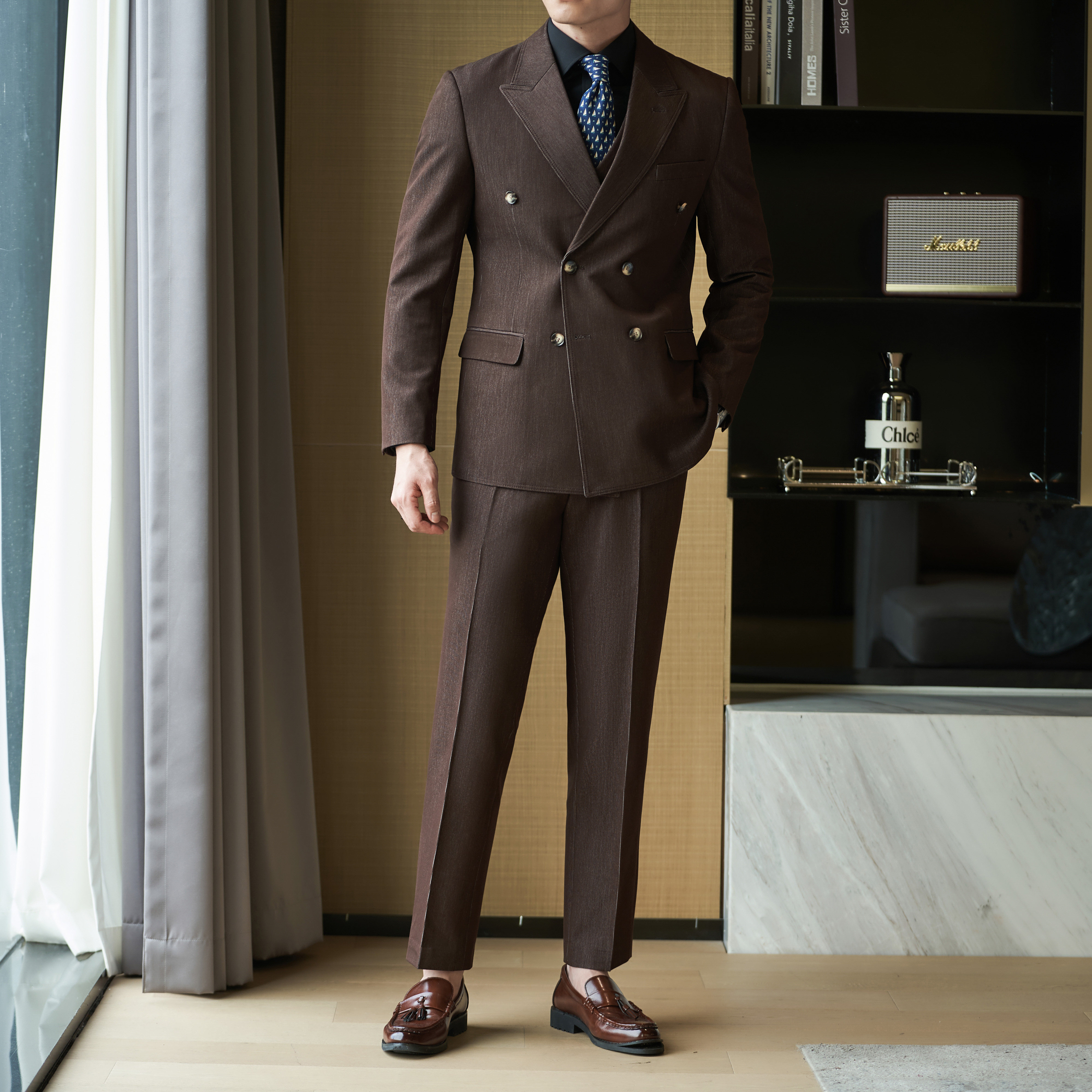 双排扣高端礼服时尚设计西服套装婚宴男士礼服西服925/P300,男装西服,电商A428