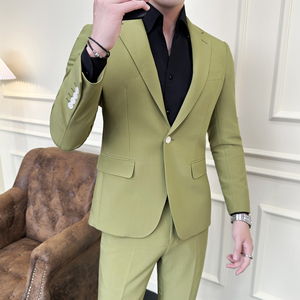 商场千元品质 职业商务西装  果绿色 休闲西服套装 GD004/P280图片