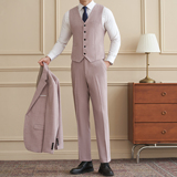 修身双扣套装三色弹力西服套装司仪西装A921/P240三件套，男装西服套装，电商A428