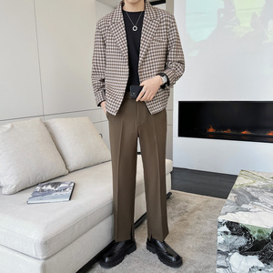 街头时尚 男士复古格子 设计感 休闲夹克 JK645/P145图片