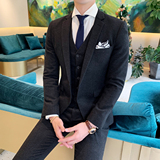 复古经典暗格加厚柔软羊毛呢料两扣西服套装西装XZ317/P335商务，男装西服套装，电商A428