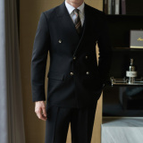 双排扣高端礼服时尚设计西服套装婚宴男士礼服西服925/P300，男装西服，电商A428
