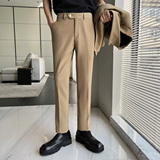 纯色垂感面料男士直筒修身挺刮西裤休闲西裤K839/P85，男装西裤，电商A428