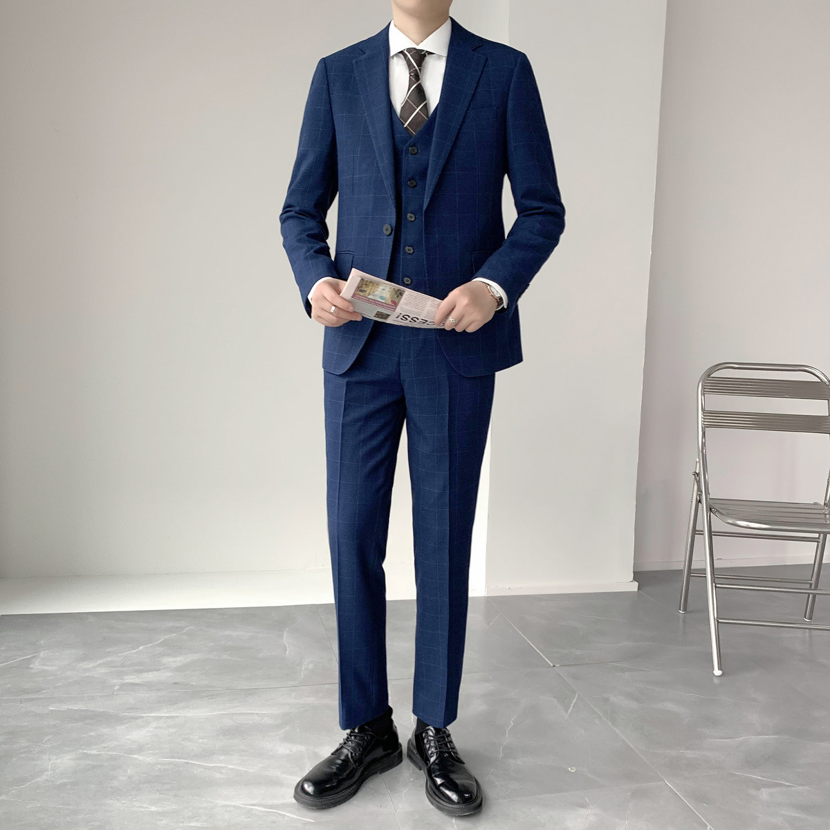 男士经典暗格挺括顺滑修身男士西服套装西装XZ827/P280,男装西服套装,电商A428
