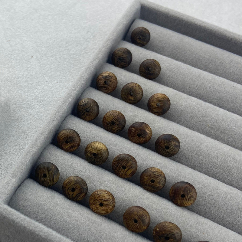 天然沉香手串算盘珠3*7mm隔片隔珠垫片散珠diy佛珠配件配饰中国风图片