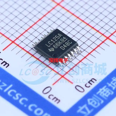 SN74LVC125APWR APW丝印LC125A 全新缓冲器IC芯片TSSOP-14 可直拍