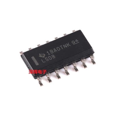 贴片 SN74LS08DR D丝印LS08 全新进口逻辑IC芯片 SOP-14 可直拍