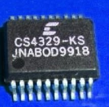 贴片 CS4329-KS CS4329KS 数字音频转换器 SSOP-20 原装拆机