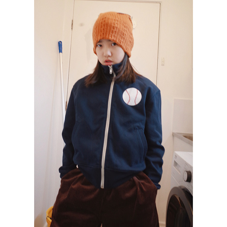 WAAH2024秋冬新品男女中大童全棉立领长袖拉链保暖棒球运动夹克服