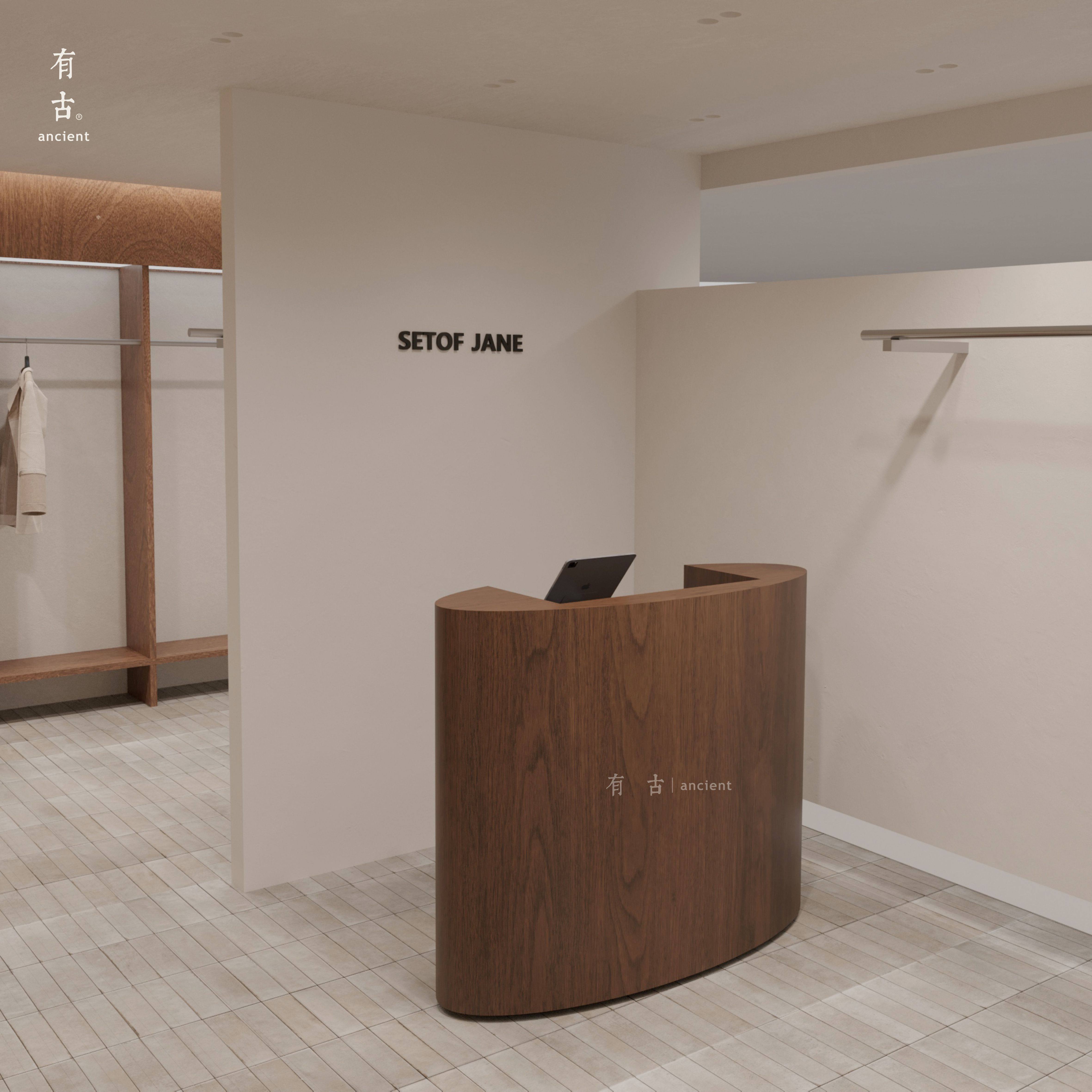 服装店椭圆型收银台小吧台女装店圆弧前台接待台胡桃木柜台收款台,商业/办公家具,收银台,淘宝优惠券,粉丝福利购,淘宝优惠卷