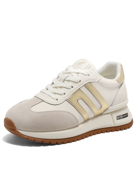 百丽跑道复古厚底阿甘鞋女鞋子2026春季新款运动休闲鞋D5P1 D5P1D