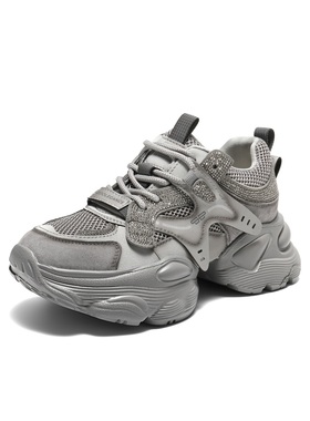 百丽机能风老爹鞋厚底休闲女鞋子2026春新款运动鞋F1H1  F1H1DAM6