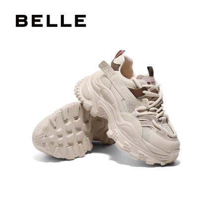 百丽厚底增高老爹鞋女鞋子2025春季新款运动休闲鞋单鞋D7F1 D7F1D