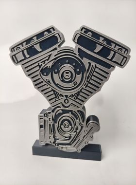 哈雷戴维森发动机立牌Harley-DavidsonV型发动机LOGO立标