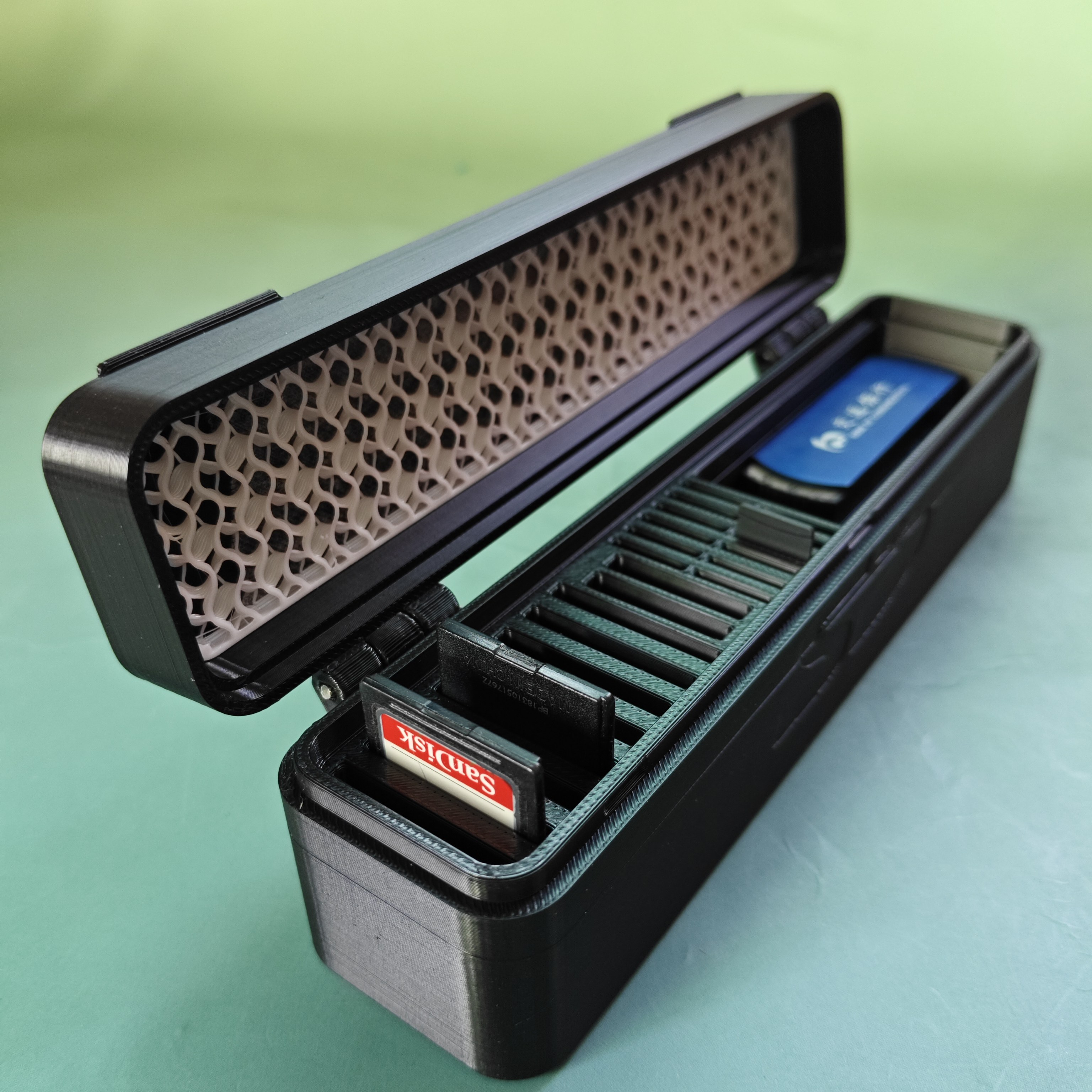 SD卡收纳盒TF卡收纳盒CF卡收纳盒内存卡收纳盒，蓝色收纳盒U盘盒,收纳整理,其他收纳盒,淘宝优惠券,粉丝福利购,淘宝优惠卷