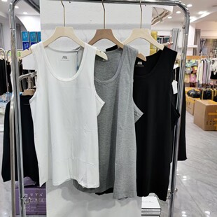 男士 背心夏2001 亲肤弹力透气打底上衣工字跨栏艺爽棉圆领加肥大码