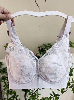 超薄兔耳水晶杯内衣女BC杯大胸显小软钢圈聚拢侧收舒适文胸罩9137